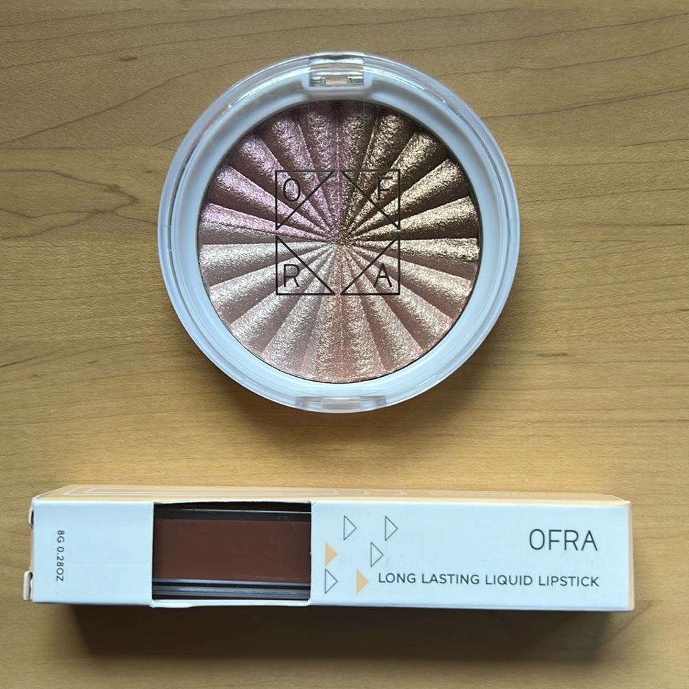 NEW OFRA X’s and Glow’s highlighter and Verona long lasting liquid lipstick